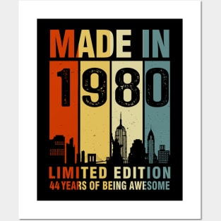 Made In 1980 44th Birthday 44 Years Old Posters and Art